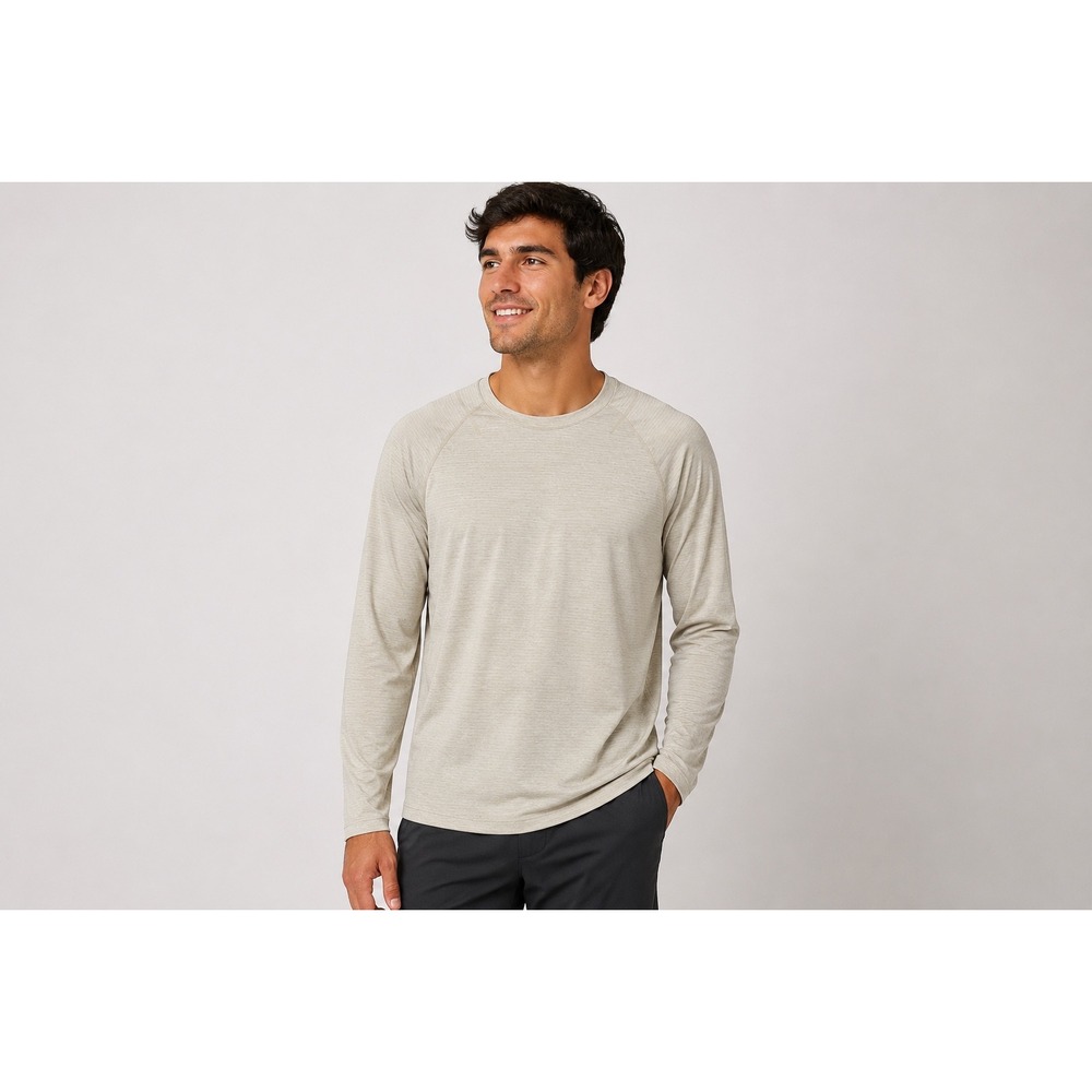 Legends Enzo Long Sleeve Tee Men Large River Rock Heather LGDT002 Athletic Shirt